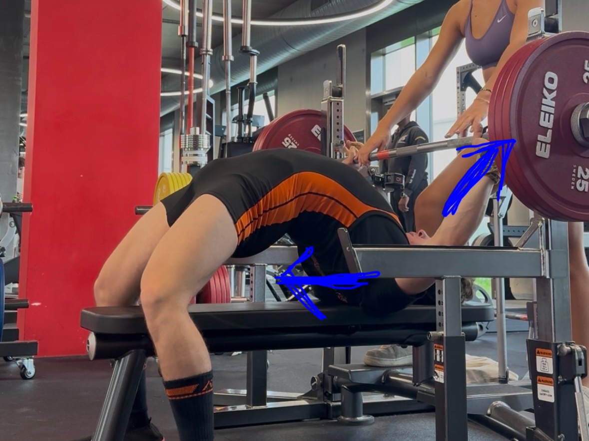 A photo showing how to depress your shoulderblades